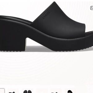 CROCS Women's Black Platform Mules